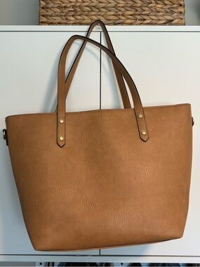 Poppy & Peonies Go Getter Large Tote Bag Camel Travel
